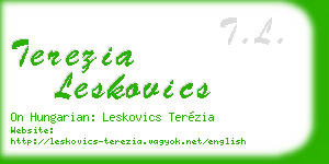 terezia leskovics business card